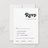 Keuze RSVP-kaart voor modern Retro Lettering-menu RSVP Kaartje (Voorkant)