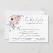 Keuze RSVP-kaart voor usty Roos Florals menu (Voorkant)