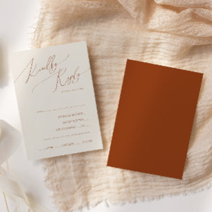 Keuze RSVP-kaart voor Wimitatiestert Terracotta Me RSVP Kaartje