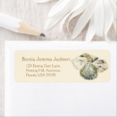 Keuze terugzendlabel voor zeeschepen crème bruilof etiket (Insitu)