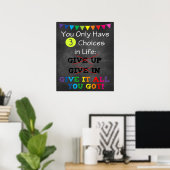 Keuze uit Classroom-decor-levenskeuzes Inspirerend Poster (Thuiskantoor)
