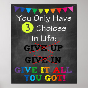 Keuze uit Classroom-decor-levenskeuzes Inspirerend Poster