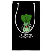 Keuze uit de wereld grappig Veggie Pun Dark BG Klein Cadeauzakje (Voorkant)