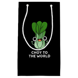 Keuze uit de wereld grappig Veggie Pun Dark BG Klein Cadeauzakje