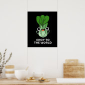 Keuze uit de wereld grappig Veggie Pun Dark BG Poster (Keuken)