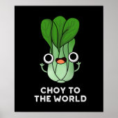 Keuze uit de wereld grappig Veggie Pun Dark BG Poster (Voorkant)