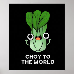 Keuze uit de wereld grappig Veggie Pun Dark BG Poster
