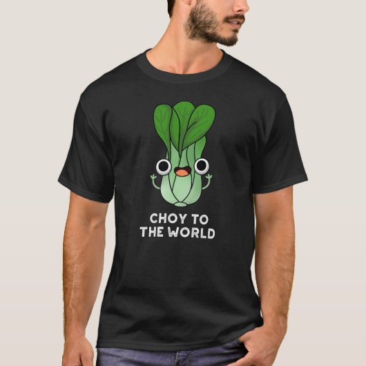 Keuze uit de wereld grappig Veggie Pun Dark BG T-shirt (Voorkant)