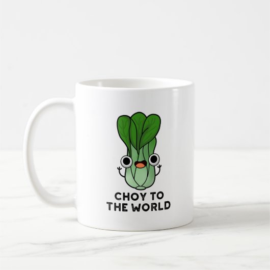 Keuze uit de wereld grappige bok Choy Veggie Pun Koffiemok (Links)