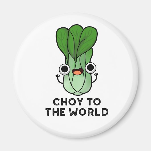 Keuze uit de wereld grappige bok Choy Veggie Pun Magneet (Voorkant)