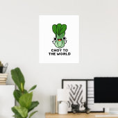 Keuze uit de wereld grappige bok Choy Veggie Pun Poster (Thuiskantoor)