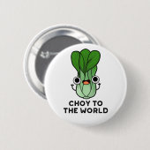 Keuze uit de wereld grappige bok Choy Veggie Pun Ronde Button 5,7 Cm (Voorkant /achterkant)