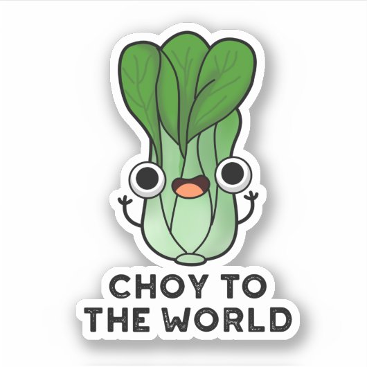 Keuze uit de wereld grappige bok Choy Veggie Pun Sticker (Voorkant)