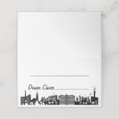 Keuze uit diner-maaltijden in het script Las Vegas Plaatskaartje (Buitenkant ongevouwen)