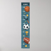 Keuze uit een blauwe metrische groeikaart voor spo poster (Voorkant)