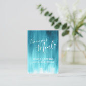 Keuze uit een blauwgroen kunstomhullingskaart voor informatiekaartje (Staand voorkant)