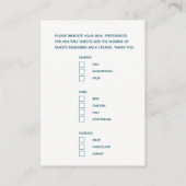 Keuze uit een blauwgroen kunstomhullingskaart voor informatiekaartje (Achterkant)