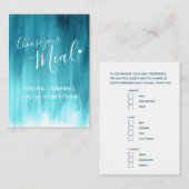 Keuze uit een blauwgroen kunstomhullingskaart voor informatiekaartje (Voorkant / Achterkant)