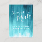 Keuze uit een blauwgroen kunstomhullingskaart voor informatiekaartje (Voorkant)