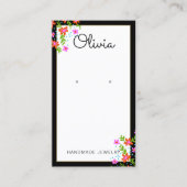 Keuze uit Floral Earring-beeldscherm Visitekaartje (Voorkant)