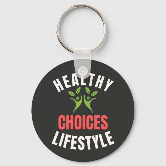 Keuze uit gezonde levensstijl sleutelhanger (Voorkant)