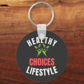 Keuze uit gezonde levensstijl sleutelhanger (Voorkant)