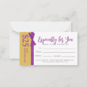 Keuze uit gouden boeg $25 cadeaubon notitiekaartje (Voorkant)