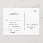 Keuze uit het Elegant Script Menu RSVP-Briefkaart (Achterkant)