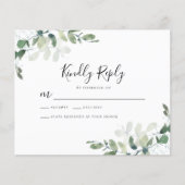 Keuze uit het Eucalyptusmenu BUDGET RSVP-kaart (Voorkant)