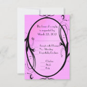 Keuze uit het Fantasy Wedding Pink-menu RSVP Kaartje (Voorkant)