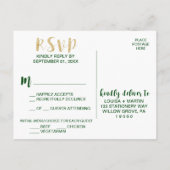 Keuze uit het kerstmenu - Holly Wreath RSVP Uitnodiging Briefkaart (Achterkant)