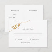 Keuze uit het lied voor Wilde-bloemmeel RSVP-kaart RSVP Kaartje (Voorkant / Achterkant)