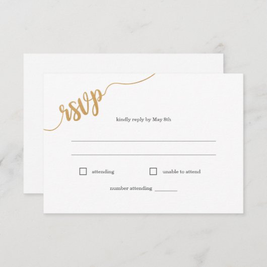 Keuze uit het lied voor Wilde-bloemmeel RSVP-kaart RSVP Kaartje (Voorkant / Achterkant)