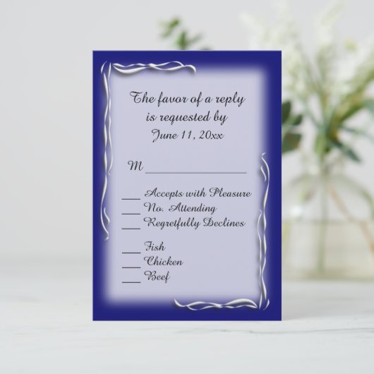 Keuze uit het menu Blauwe accessoires RSVP (Staand voorkant)