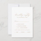 Keuze uit het menu Elegant Gold Script-menu RSVP-k (Voorkant)