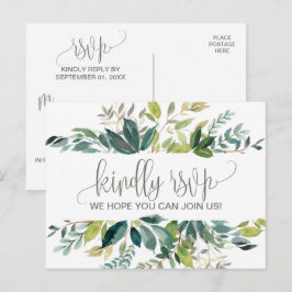 Keuze uit het menu Foliage RSVP-Briefkaart