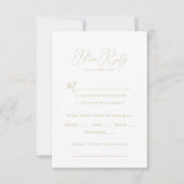 Keuze uit het menu Gold Classy Chic Wedding RSVP (Voorkant)