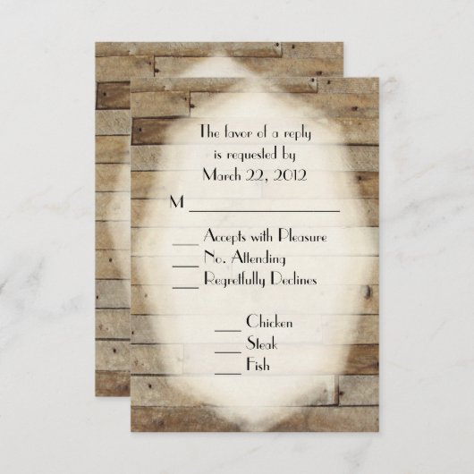 Keuze uit het menu Landwoudbruiloft (Voorkant / Achterkant)