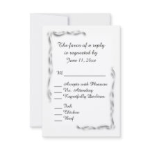 Keuze uit het menu met witte accenten RSVP