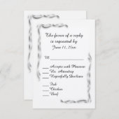 Keuze uit het menu met witte accenten RSVP (Voorkant / Achterkant)