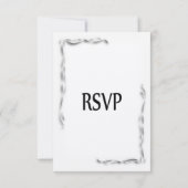 Keuze uit het menu met witte accenten RSVP (Achterkant)