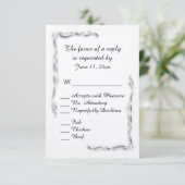 Keuze uit het menu met witte accenten RSVP (Staand voorkant)