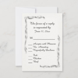 Keuze uit het menu met witte accenten RSVP