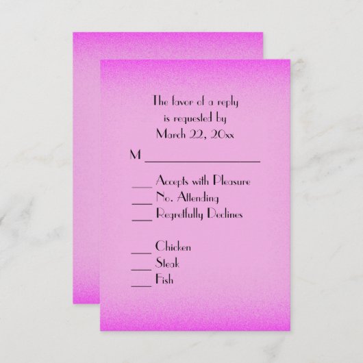 Keuze uit het menu Roze gloed (Voorkant / Achterkant)