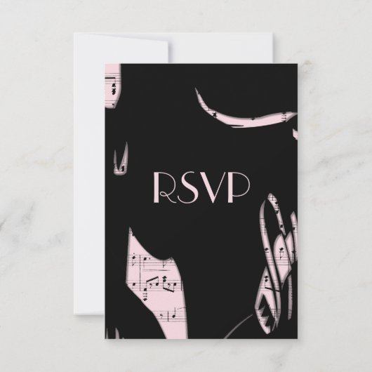 Keuze uit het menu Zwart-roze Abstracte muziek RSV (Achterkant)