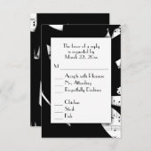 Keuze uit het menu Zwart-wit Abstracte muziek RSVP (Voorkant / Achterkant)