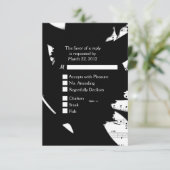 Keuze uit het menu Zwart-wit Abstracte muziek RSVP (Staand voorkant)