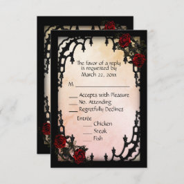 Keuze uit het Red Rose Gothic RSVP Peach Menu