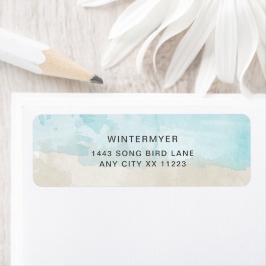 Keuze uit het retouradres van elke waterverf etiket (Insitu)
