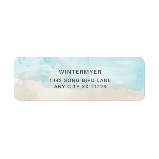 Keuze uit het retouradres van elke waterverf etiket (Voorkant)
